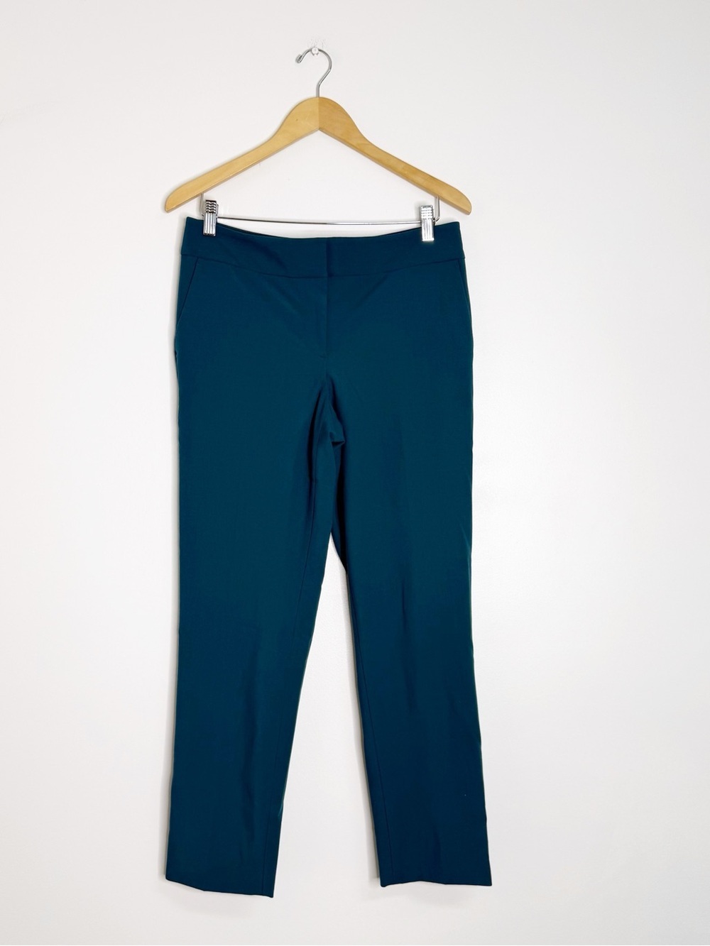 Talbots Turquoise Straight Leg Pants Size 4 Stretch Dress Pants